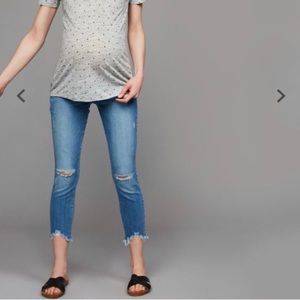 Paige Verdugo cropped maternity jeans size 26
